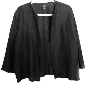 Linen blend button down cardigan